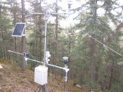 Weather data at 2800m above sea level in Qinhai spruce stand of Pailougou watershed