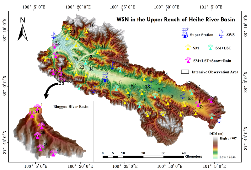 HiWATER: WATERNET observation dataset in the upper reaches of the Heihe River Basin (2014)