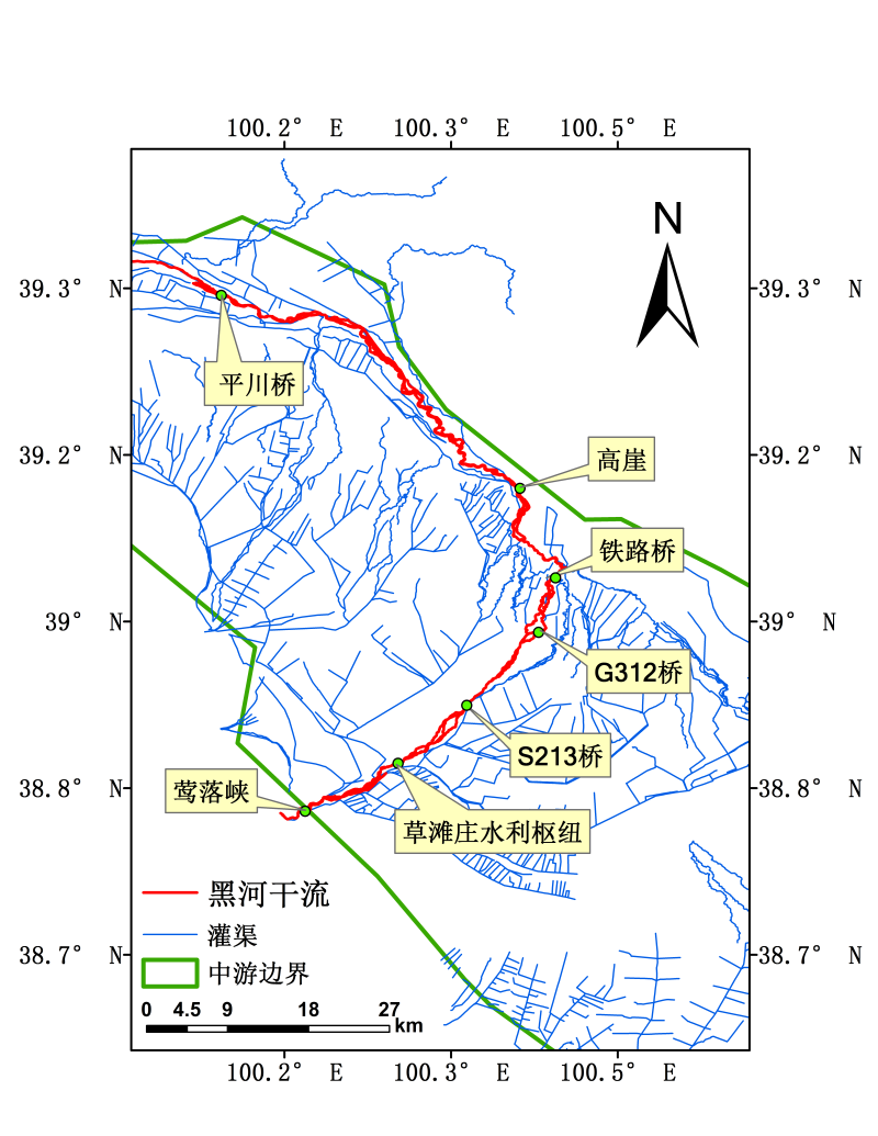 黑河流域中游河道部分断面流量水位估算数据集（1979-2014）